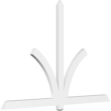 Ekena Millwork Redmond Architectural Grade PVC Gable Bracket, 84"W x 56"H x 2"D x 4"F, 16/12 Pitch GBP084X56X0204RED00